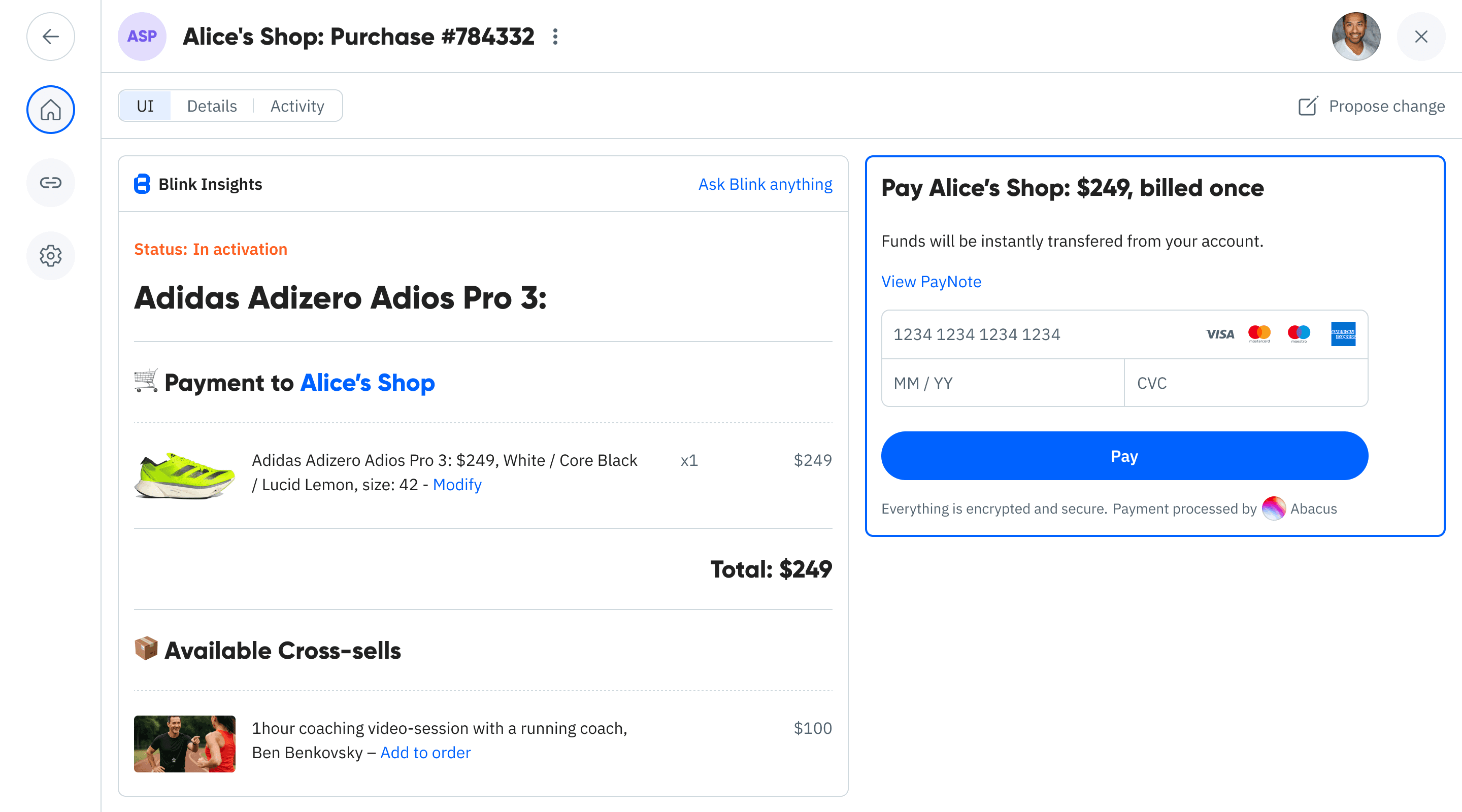 Cross-sell at checkout preview