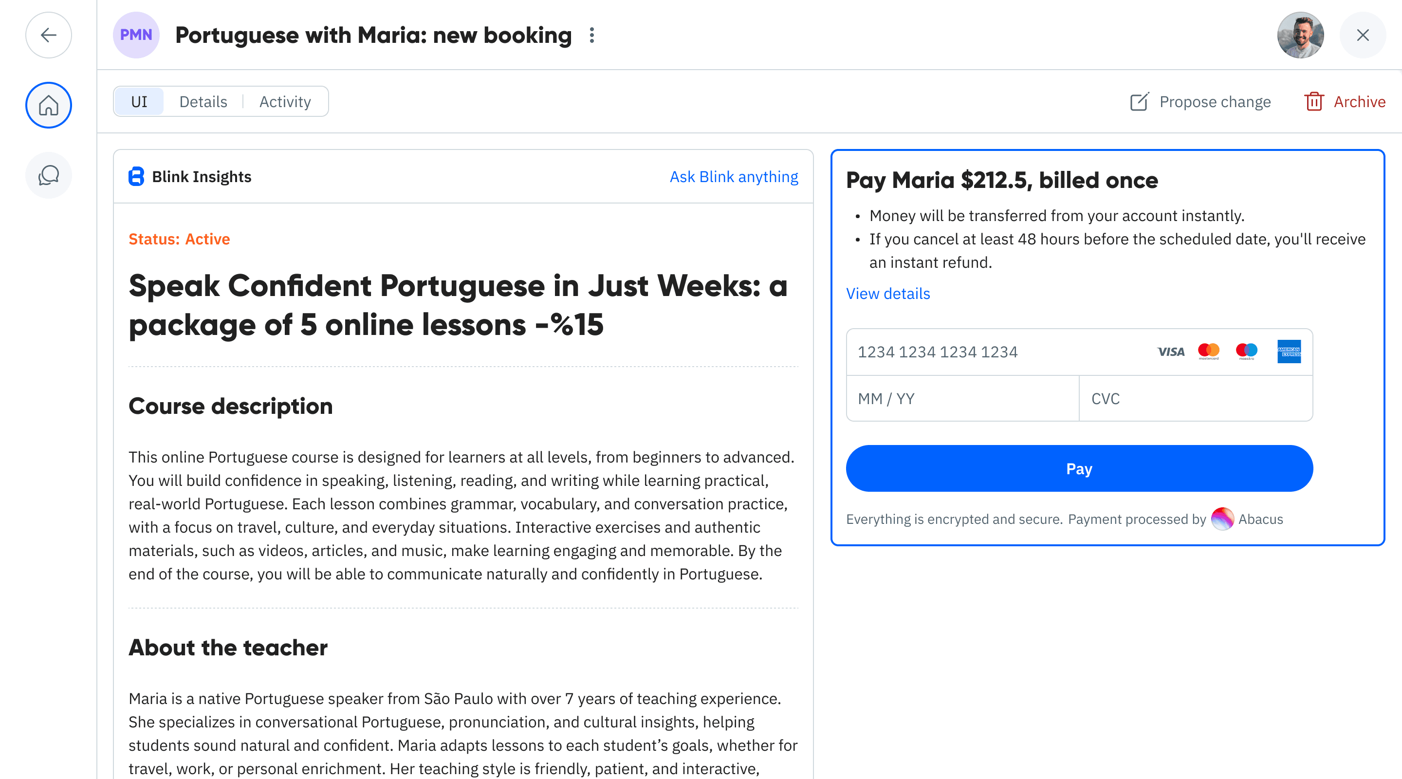 Checkout from referral preview