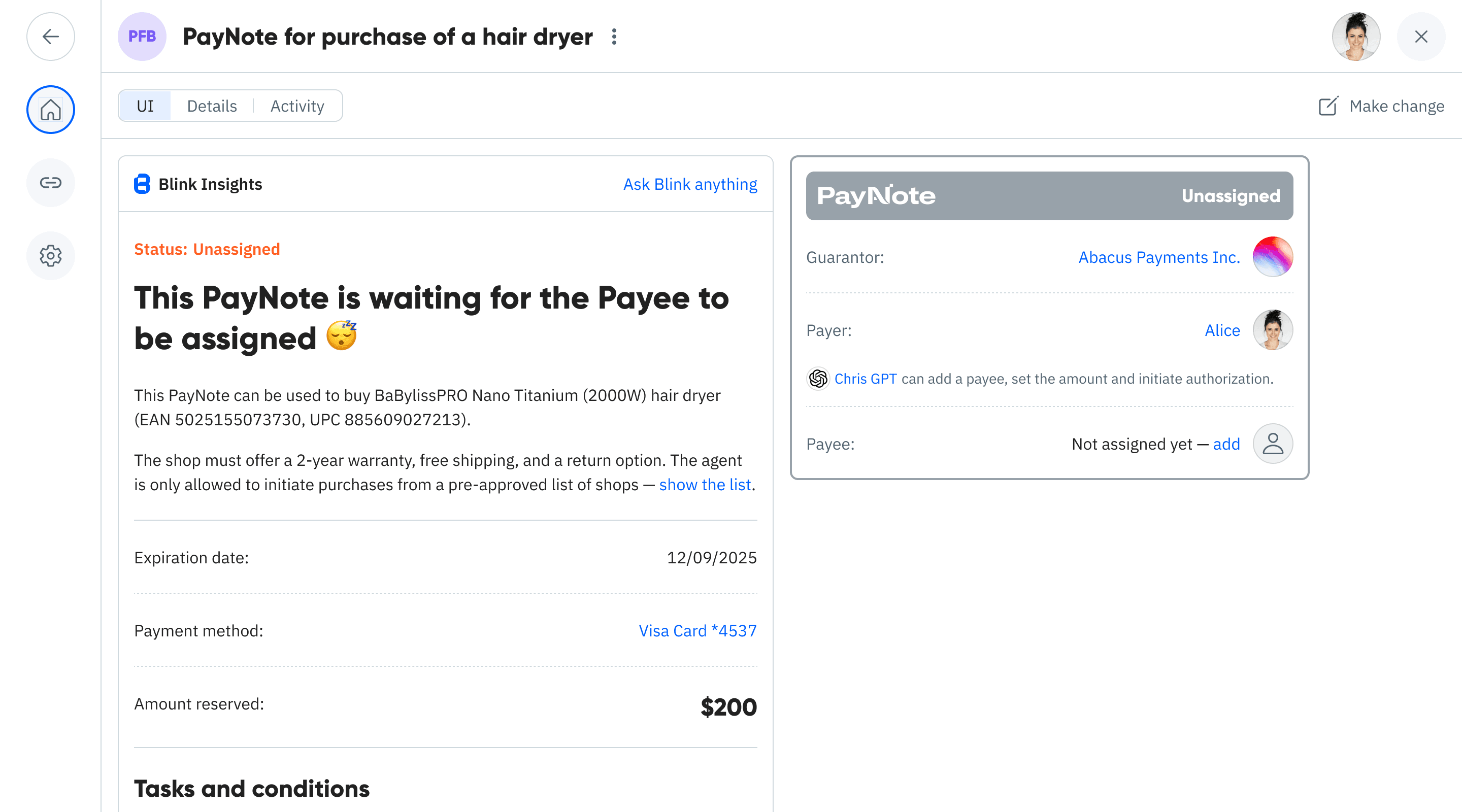 PayNote created