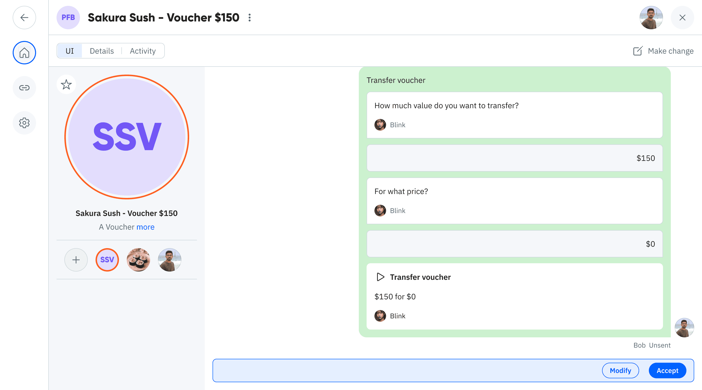 Prepare transfer preview