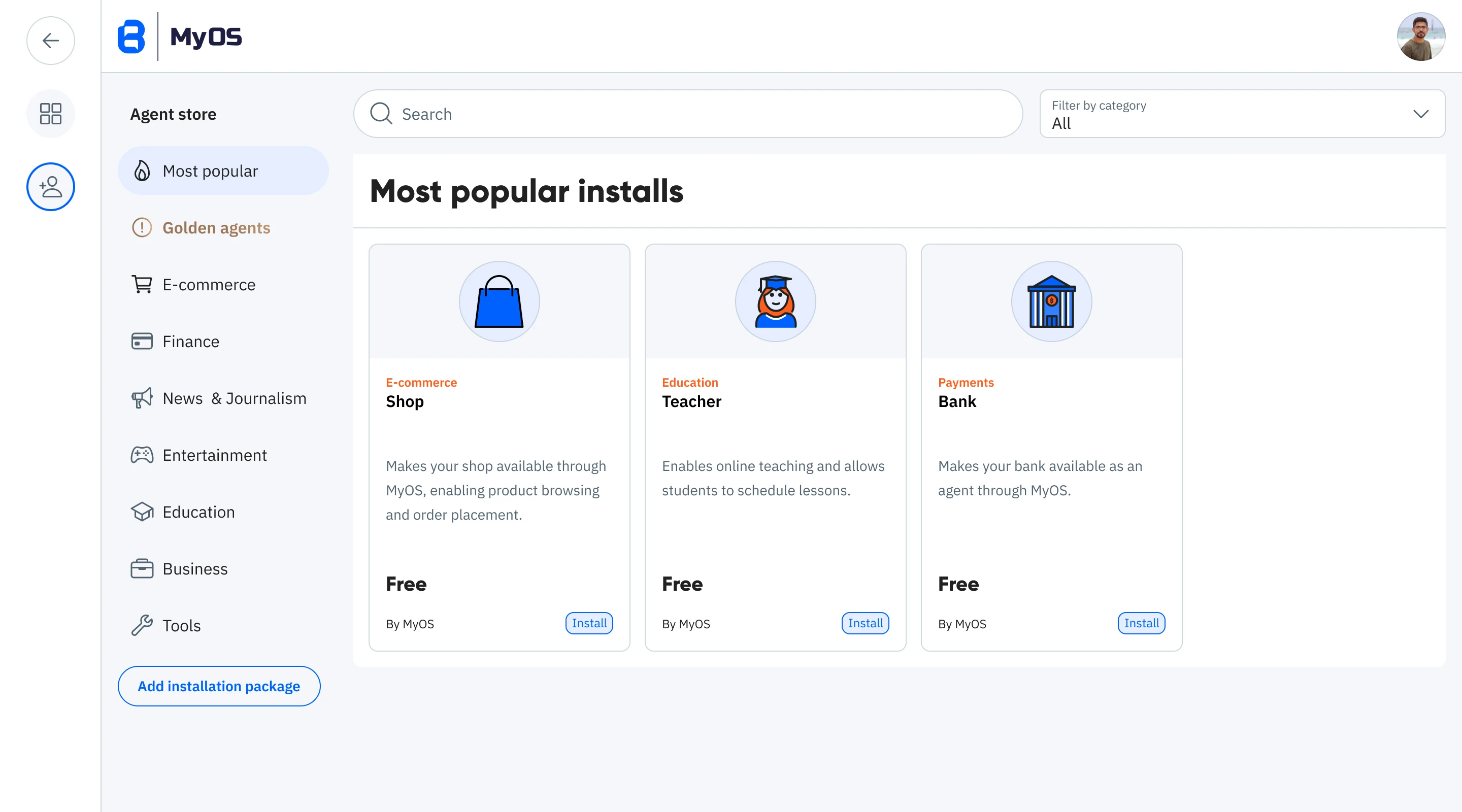 Hire from the Agent Store or build custom