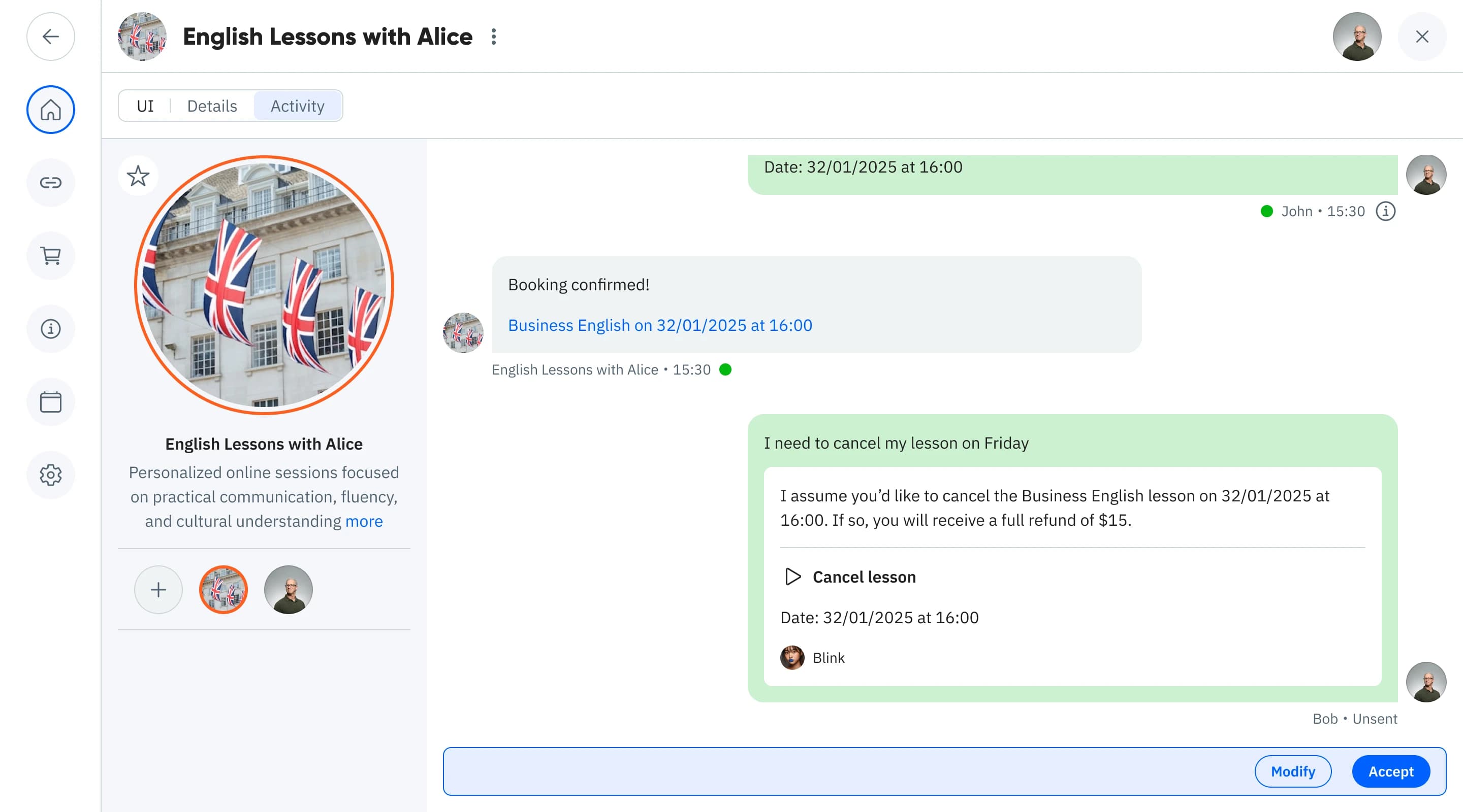 Talk to agents in natural language