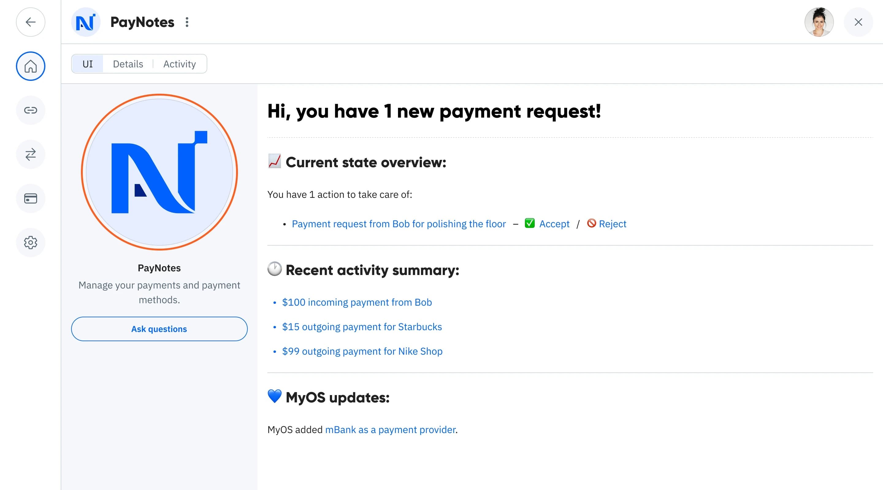 Your PayNotes home