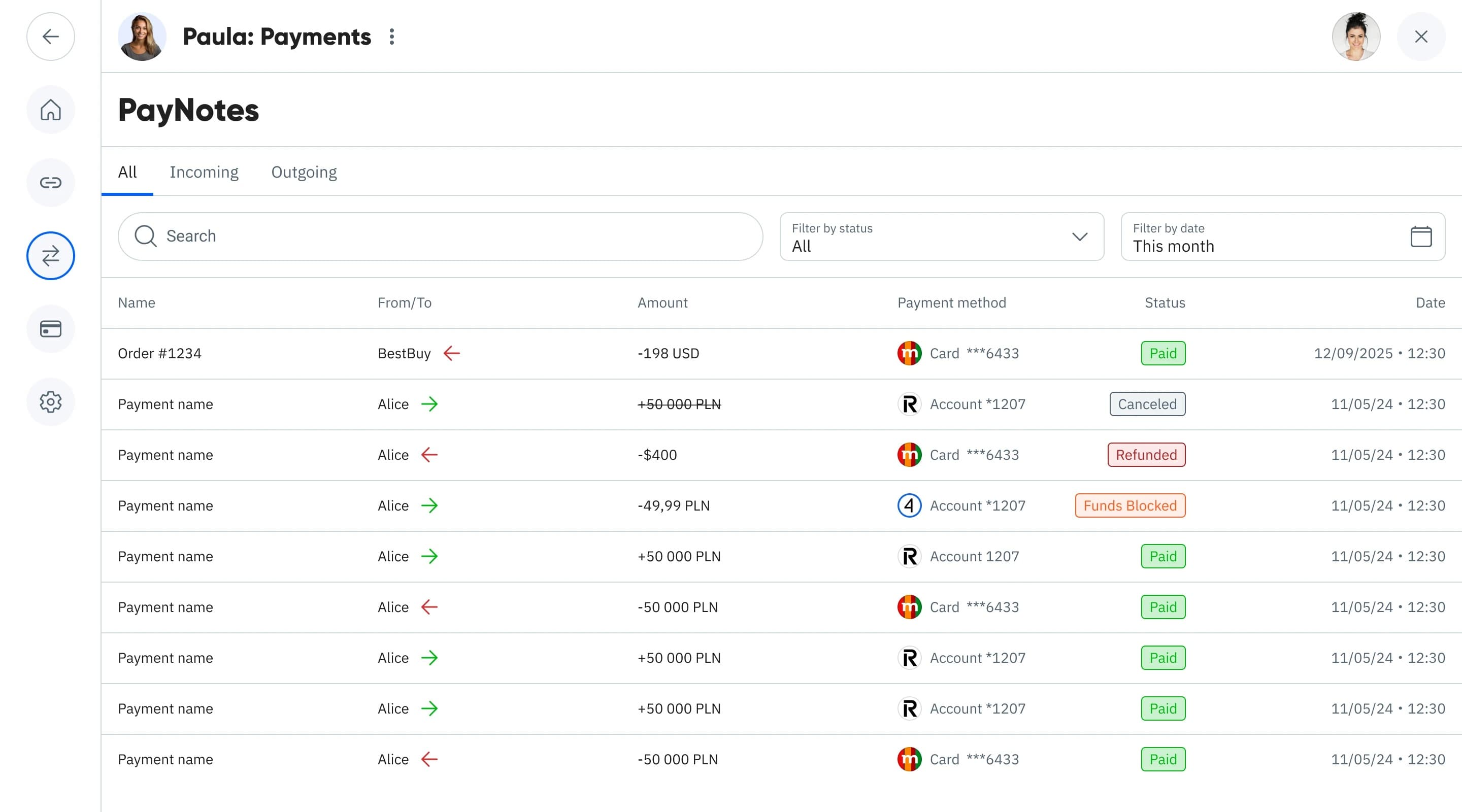 All payments in one place